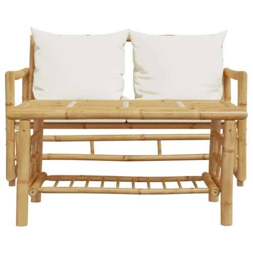 Vrtna garnitura - 2-dijelni set vrtnih sofa od bambusa s jastucima - Krem bijela 1 Cijena