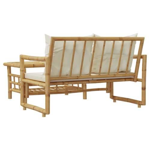Vrtna garnitura - 2-dijelni set vrtnih sofa od bambusa s jastucima - Krem bijela 1 Cijena