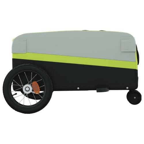 Prikolica za bicikl crno-zelena 30 kg željezna - Zelena 122 x 53 x 53 cm Cijena