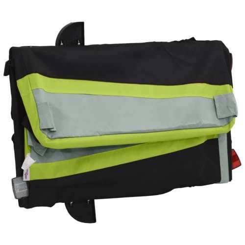 Prikolica za bicikl crno-zelena 30 kg željezna - Zelena 122 x 53 x 53 cm Cijena