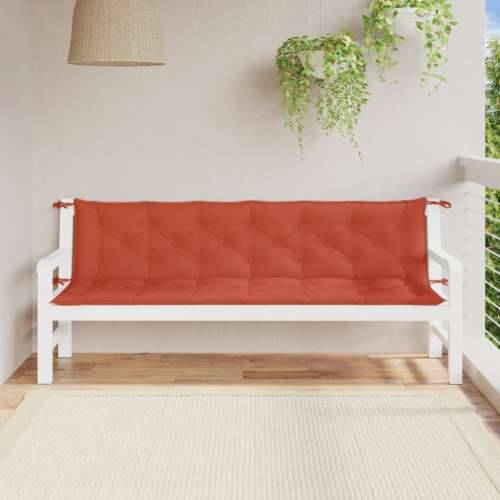Jastuci za vrtnu klupu 2 kom Crvena vina 200x50x7 cm tkanina - prošarana crvena 200 x 50 x 7 cm 1 Cijena