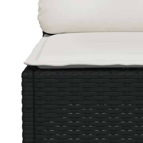 Vrtna garnitura - 9-dijelni set vrtnih sofa s jastucima crni od poliratana - Crna Puno tkanje 1 Cijena