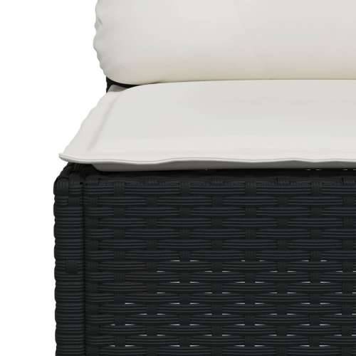 Vrtna garnitura - 7-dijelni set vrtnih sofa od poliratana s jastucima crni - Crna Sa stolom Puno tkanje 1 Cijena