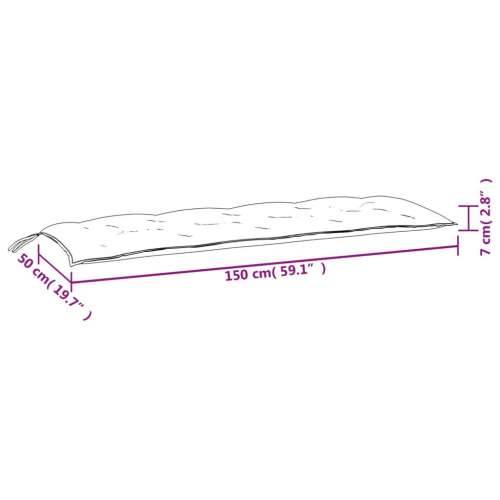 Jastuk za vrtnu klupu prošarano tamnosivi 150x50x7 cm tkanine - prošarana tamnosiva 150 x 50 x 7 cm 1 Cijena