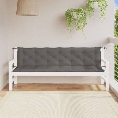 Jastuci za vrtnu klupu 2 kom tamnosivi 200x50x7 cm tkanine - prošarana tamnosiva 200 x 50 x 7 cm 1 Cijena