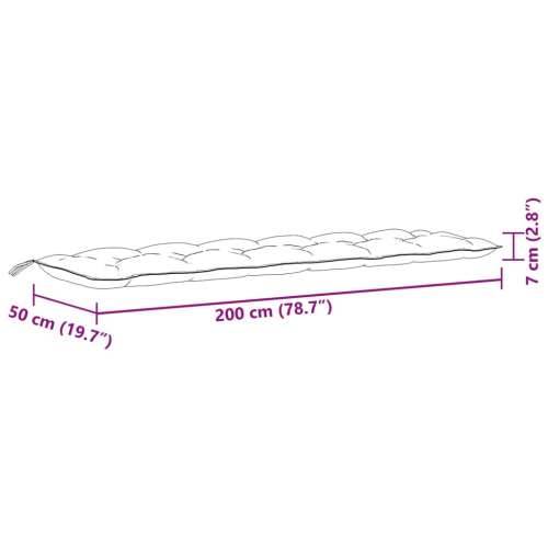 Jastuci za vrtnu klupu 2 kom bež 200x50x7 cm tkanine - prošarana bež 200 x 50 x 7 cm 1 Cijena