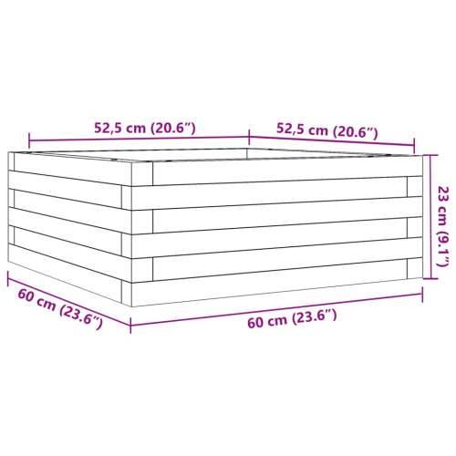 Vrtna sadilica 60 x 60 x 23 cm od masivnog drva duglazije - Prirodni douglas 60 x 60 x 23 cm 1 Cijena