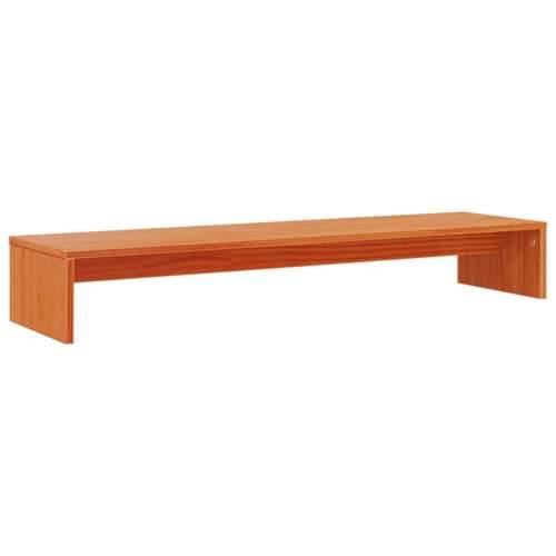 Stalak za monitor voštano smeđi 100x27x15cm od borovine - Voštano smeđa 1 Cijena