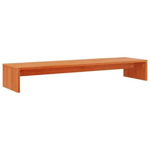 Stalak za monitor voštano smeđi 100x27x15cm od borovine - Voštano smeđa 1 Cijena