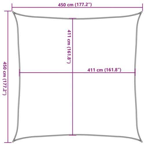 Jedro za zaštitu od sunca boje pijeska 4,5x4,5 m 100% poliester Oxford - Pijesak 4.5 x 4.5 m 1 Cijena