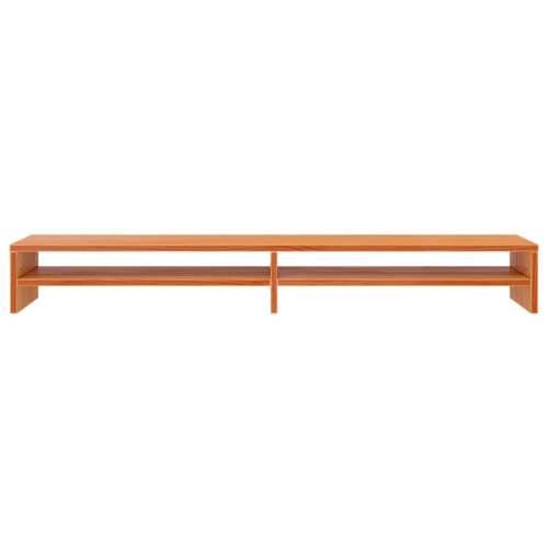 Stalak za monitor voštano smeđi 100x24x13cm od borovine - Voštano smeđa 1 Cijena