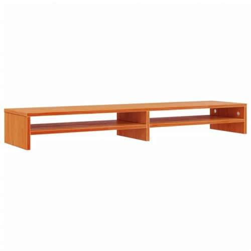 Stalak za monitor voštano smeđi 100x24x13cm od borovine - Voštano smeđa 1 Cijena