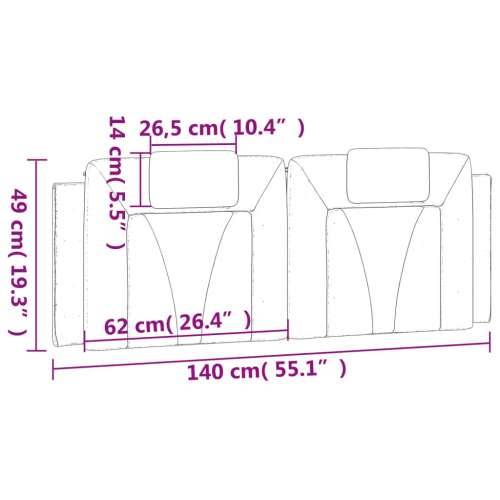 Jastuk za uzglavlje boja cappuccina 140 cm od umjetne kože - Boja cappuccina 140 cm 1 Cijena