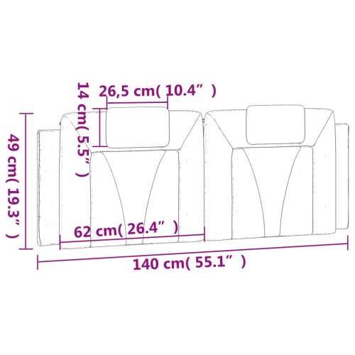 Jastuk za uzglavlje bijelo-crni 140 cm od umjetne kože - Bijela i crna 140 cm 1 Cijena