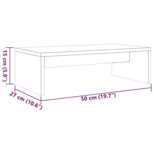 Stalak za monitor voštano smeđi 50 x 27 x 15 cm od borovine - Voštano smeđa 1 Cijena