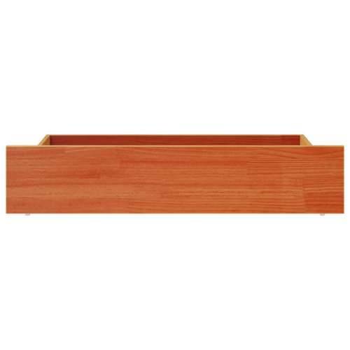 Ladice za krevet 4 kom voštano smeđe od masivne borovine - Voštano smeđa 90 x 57 x 18 cm Cijena