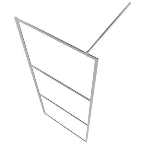 Pregrada za tuš s policom krom 100x195 cm staklo ESG i aluminij - Krom 100 x 195 cm 2 vodoravne šipke Cijena