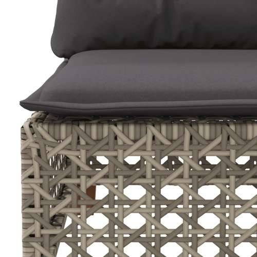 Vrtna garnitura - 6-dijelni set vrtnih sofa od poliratana s jastucima sivi - Siva Linijsko tkanje 1 Cijena