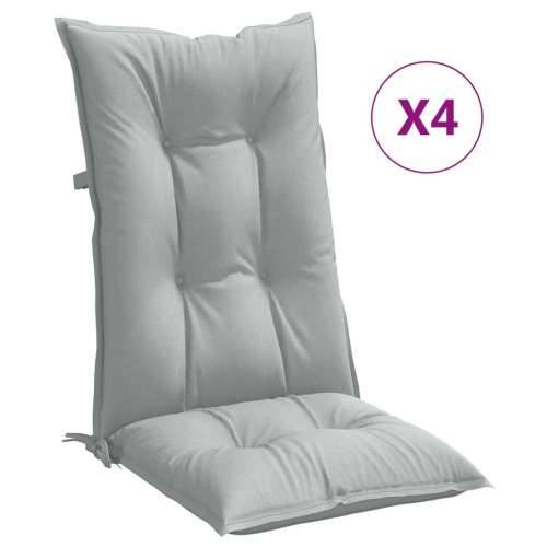 Jastuci za stolice 4 kom svjetlosivi 120 x 50 x 7 cm od tkanine - prošarana svjetlosiva 120 x 50 x 7 cm 4 Cijena