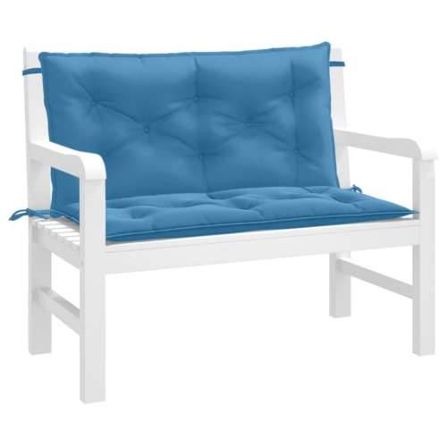 Jastuci za vrtnu klupu 2 kom plavi 100x50x7 cm tkanina - prošarana plava 100 x 50 x 7 cm 1 Cijena