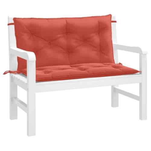 Jastuci za vrtnu klupu 2 kom Crvena vina 100x50x7 cm tkanina - prošarana crvena 100 x 50 x 7 cm 1 Cijena