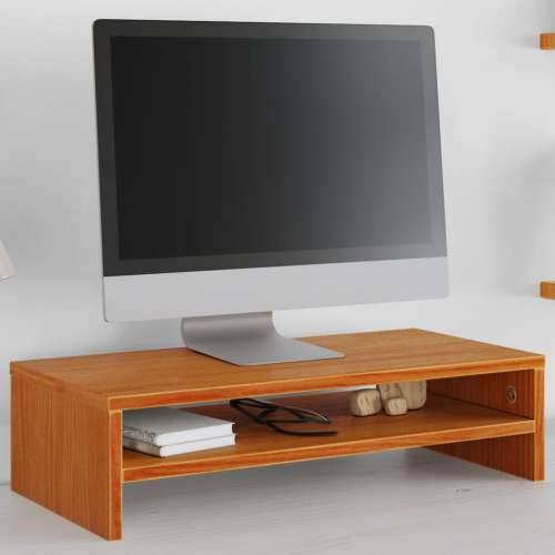 Stalak za monitor voštano smeđi 50 x 27 x 15 cm od borovine Voštano smeđa 1 Cijena