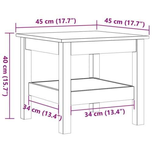Stolić za kavu voštano smeđi 45x45x40 cm od masivne borovine Voštano smeđa 45 x 45 x 40 cm 1 Cijena