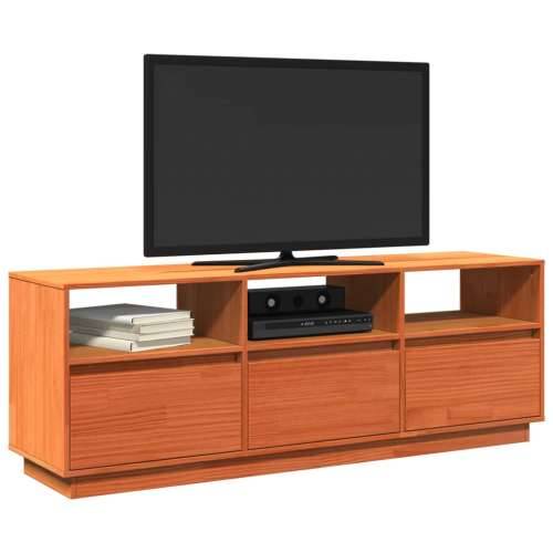 TV ormarić voštano smeđi 140 x 37 x 50 cm od masivne borovine - Voštano smeđa 1 Cijena