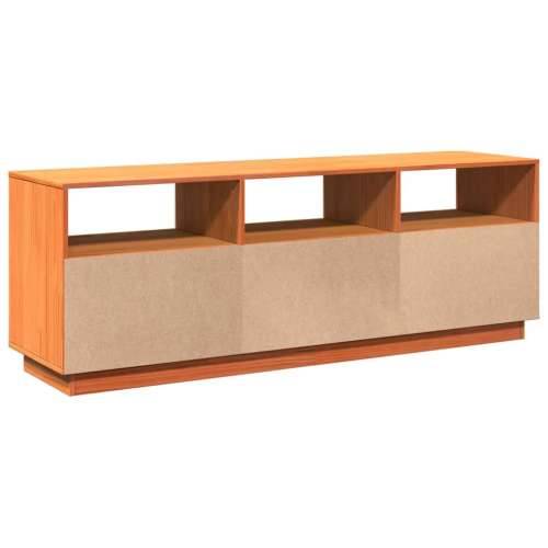 TV ormarić voštano smeđi 140 x 37 x 50 cm od masivne borovine - Voštano smeđa 1 Cijena