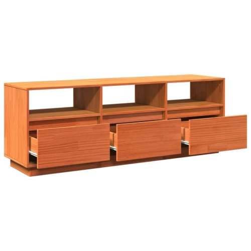 TV ormarić voštano smeđi 140 x 37 x 50 cm od masivne borovine - Voštano smeđa 1 Cijena