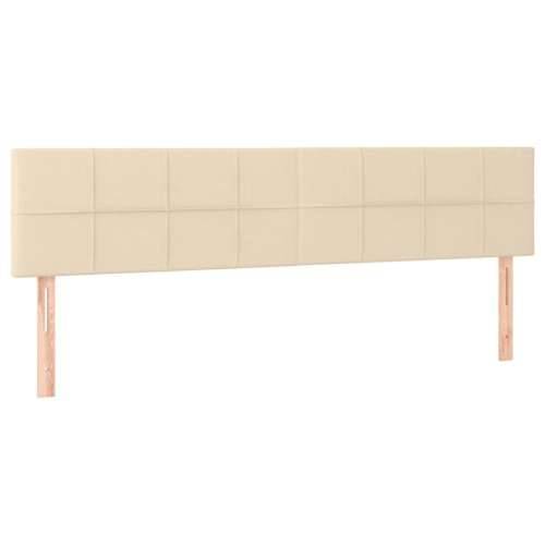 Krevet s oprugama i madracem LED krem 120 x 190 cm od tkanine - Krema 120 x 190 cm Blok s kvadratima Cijena