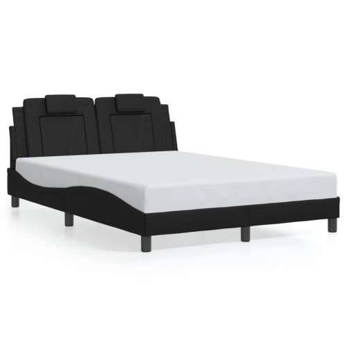 Okvir za krevet s LED svjetlima crni 140x190 cm od umjetne kože - Crna 140 x 190 cm Cijena