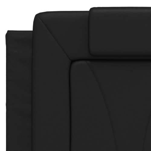 Okvir kreveta s LED svjetlima crni 140 x 200 cm od umjetne kože - Crna 140 x 200 cm Cijena