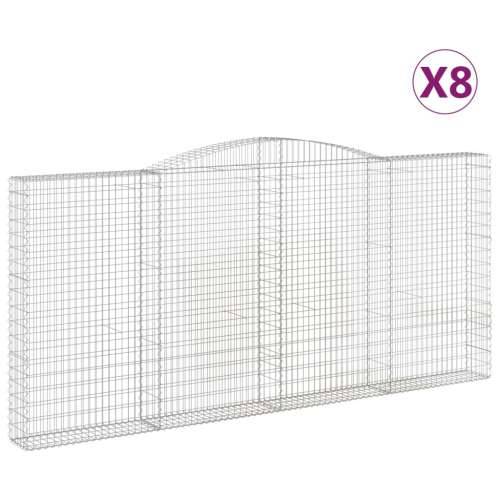 Lučne gabionske košare 8 kom 400x30x180/200cm pocinčano željezo - 400 x 30 x 180/200 cm 8 Cijena