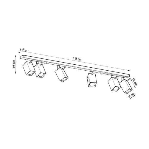 Stropna lampa MERIDA 6L bijela Cijena