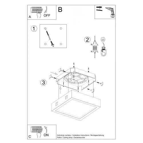 Stropna lampa RIZA beton Cijena