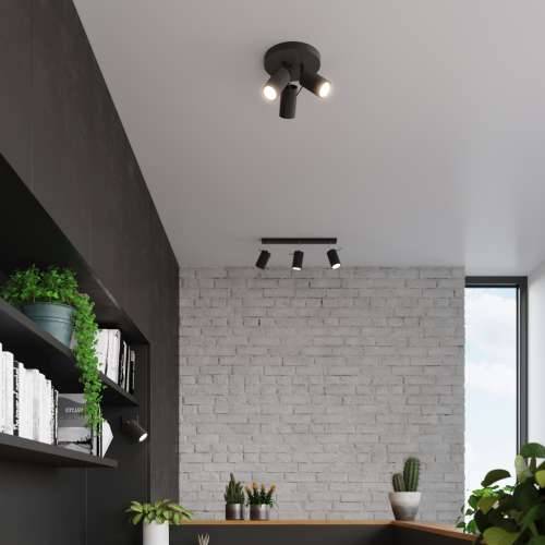 Stropna lampa RING 3P crna Cijena