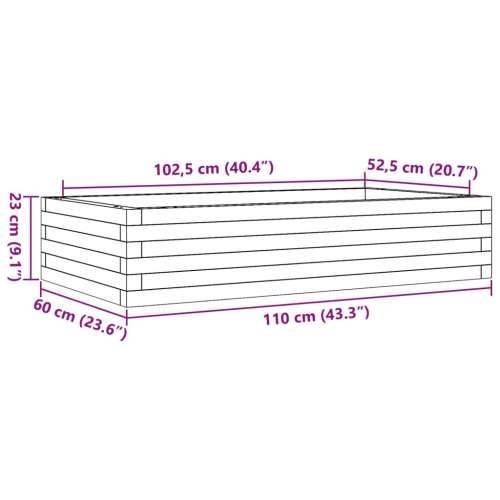 Vrtna sadilica 110x60x23 cm od masivnog drva duglazije - Prirodni douglas 110 x 60 x 23 cm 1 Cijena