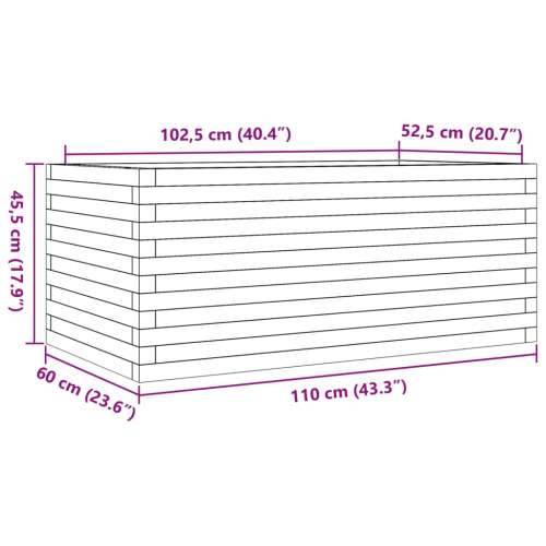 Vrtna sadilica 110x60x45,5 cm od masivne borovine - Prirodna boja bora 110 x 60 x 45.5 cm 1 Cijena