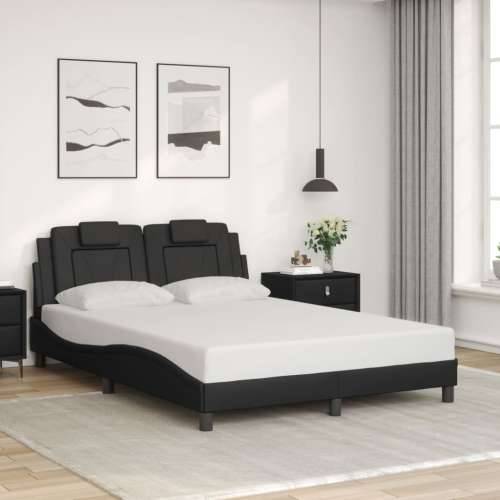 Okvir kreveta s LED svjetlima sivi 140 x 200 cm od umjetne kože - Siva 140 x 200 cm Cijena