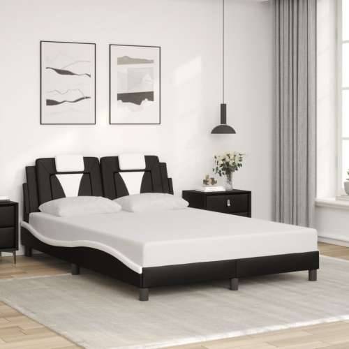 Okvir kreveta LED crno-bijeli 140 x 200 cm od umjetne kože - Crno-bijelo 140 x 200 cm Cijena