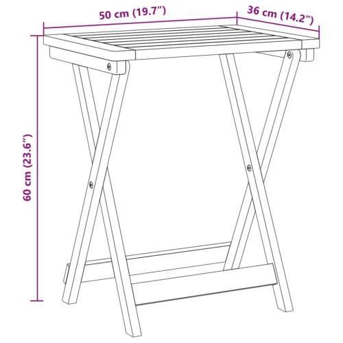 Sklopivi vrtni stol 50x36x60 cm od masivnog bagremovog drva Cijena