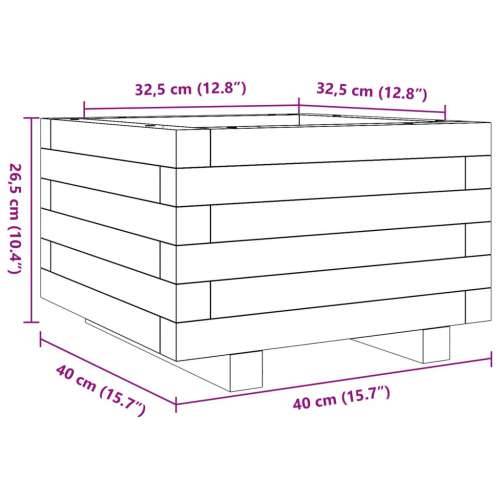 Vrtna sadilica voštano smeđa 40x40x26,5 cm masivna borovina - Voštano smeđa 40 x 40 x 26.5 cm 1 Cijena