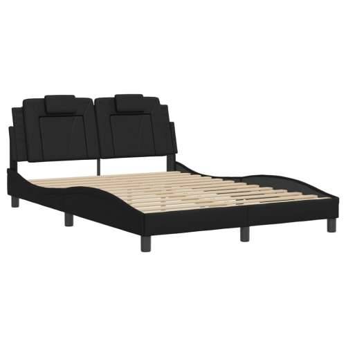 Okvir za krevet s uzglavljem crni 140x190 cm od umjetne kože - Crna 140 x 190 cm Cijena