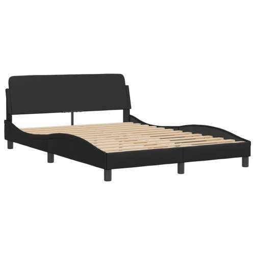 Okvir za krevet s uzglavljem crni 140x190 cm od umjetne kože - Crna 140 x 190 cm Cijena