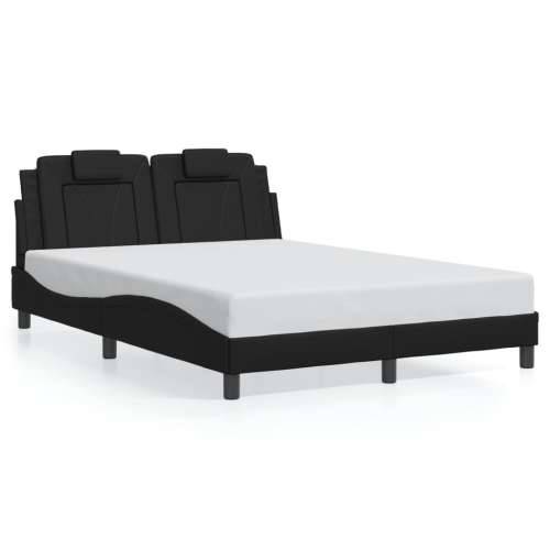 Okvir za krevet s uzglavljem crni 140x200 cm od umjetne kože - Crna 140 x 200 cm Cijena