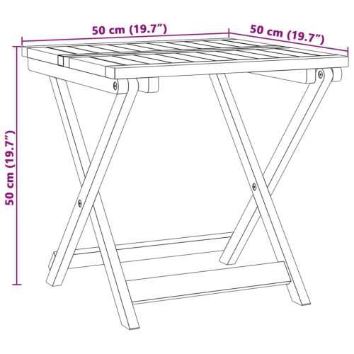 Sklopivi vrtni stol 50 x 50 x 50 cm od masivnog bagremovog drva 50 x 50 x 50 cm 1 Cijena