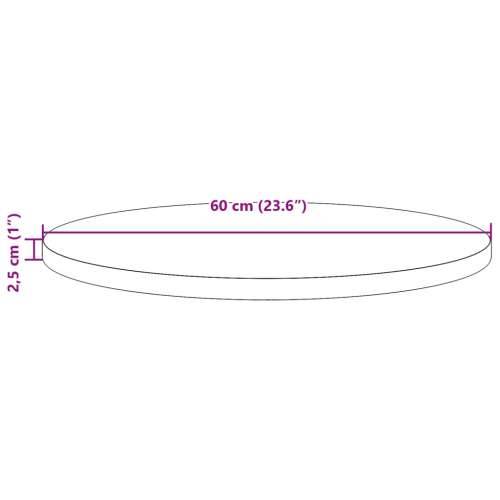 Ploča za stol okrugla voštano smeđa Ø 60 x 2,5 cm od borovine - Voštano smeđa Ø 60 x 2.5 cm 1 Cijena