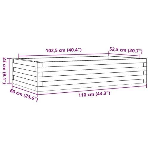 Vrtna sadilica voštano smeđe boje 110x60x23 cm od borovine - Voštano smeđa 110 x 60 x 23 cm 1 Cijena