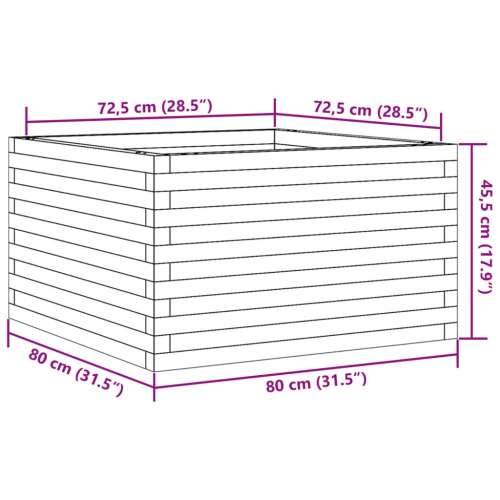 Vrtna sadilica 80x80x45,5 cm od masivnog drva duglazije Prirodni douglas 80 x 80 x 45.5 cm 1 Cijena